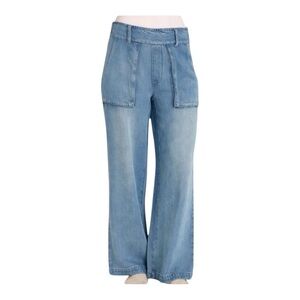 YOUNG FABULOUS & BROKE Blue Wide-Leg Denim Pull On Denim Sadie Jeans M NWT